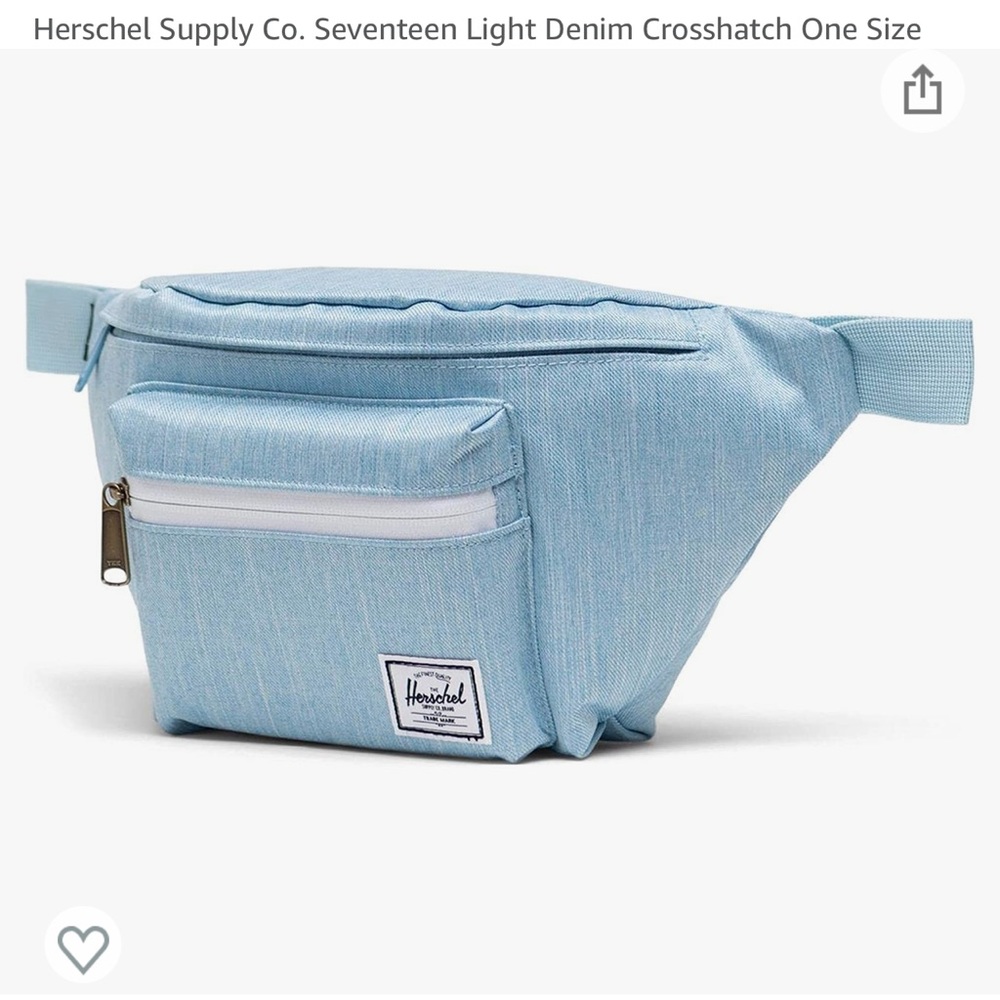 Herschel Supply Co. Seventeen Light Denim Crosshatch One Size NWOT FANNY PACK